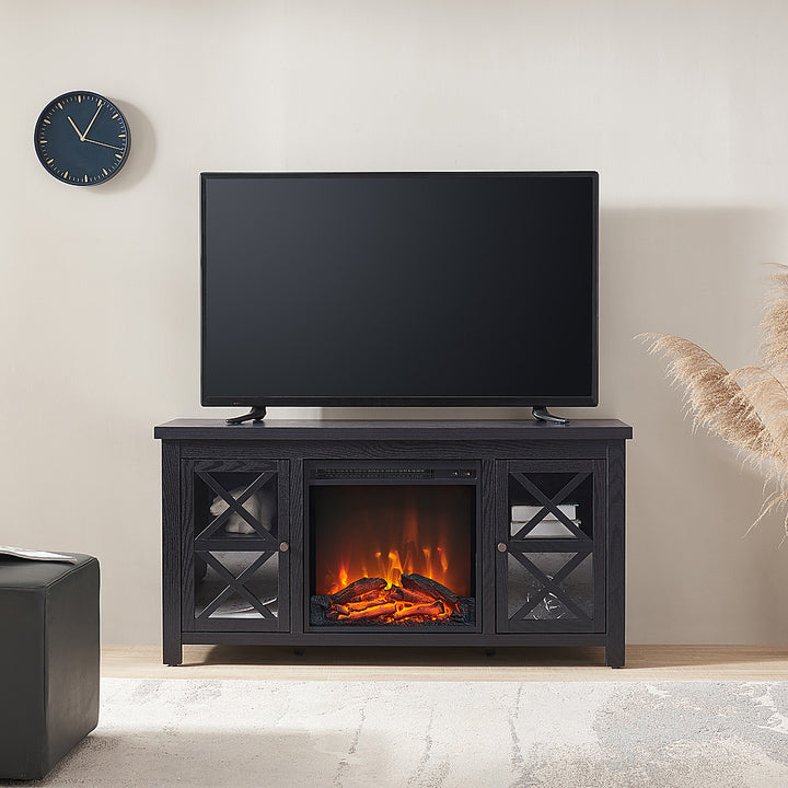 Camden&Wells - Colton Log Fireplace TV Stand for TVs Up to 55" - Black Grain_4