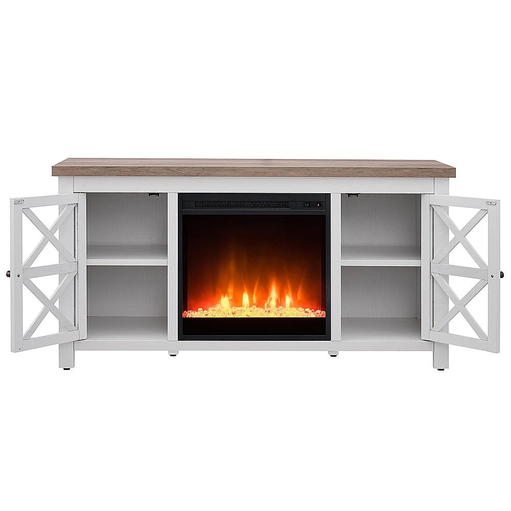 Camden&Wells - Colton Crystal Fireplace TV Stand for TVs Up to 55" - White/Gray Oak_6