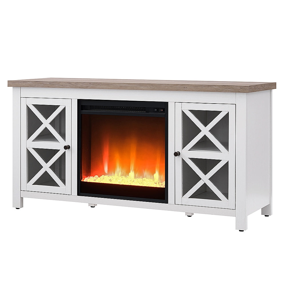 Camden&Wells - Colton Crystal Fireplace TV Stand for TVs Up to 55" - White/Gray Oak_5