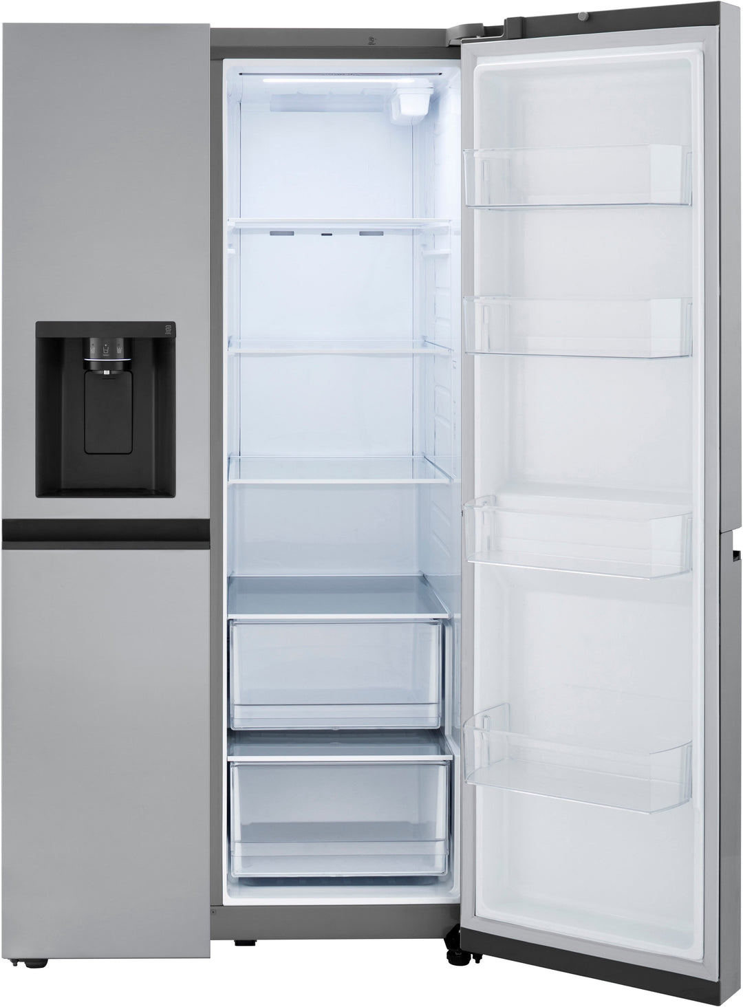 LG - 23 Cu. Ft. Side-by-Side Counter-Depth Refrigerator with Smooth Touch Dispenser - Stainless steel_9