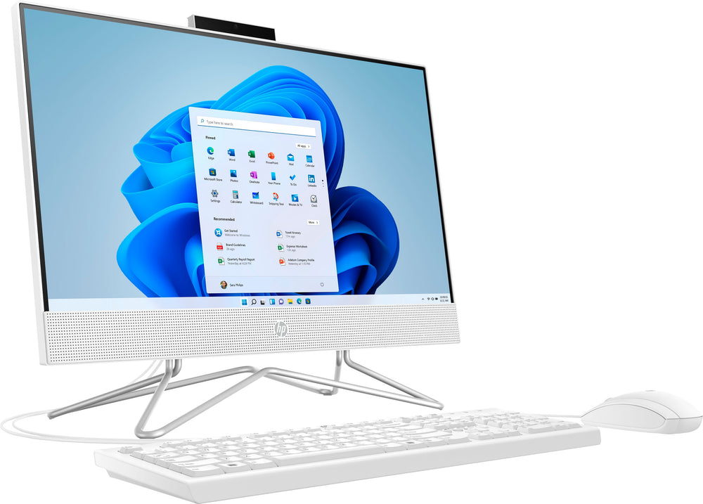 HP - 21.5" All-In-One - Intel Celeron - 4GB Memory - 128GB SSD - Snow White_1