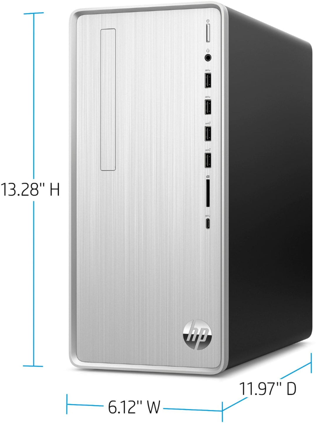 HP - Pavilion Desktop - AMD Ryzen 7 - 16GB Memory - 1TB SSD - Natural Silver_7