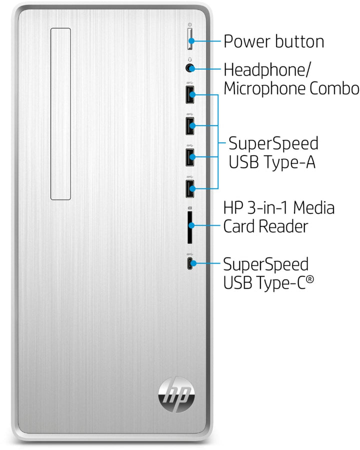 HP - Pavilion Desktop - AMD Ryzen 7 - 16GB Memory - 1TB SSD - Natural Silver_6