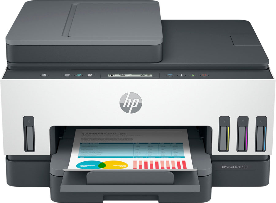 HP - Smart Tank 7301 Wireless All-In-One Inkjet Printer - White & Slate_0