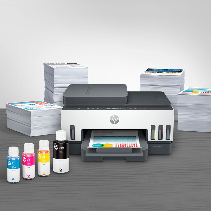 HP - Smart Tank 7301 Wireless All-In-One Inkjet Printer - White & Slate_3