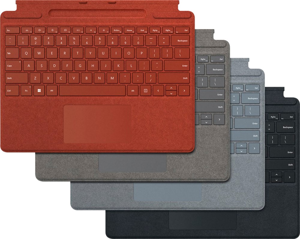 Microsoft - Surface Pro Signature Keyboard for Pro X and Pro 8 - Platinum Alcantara Material_1