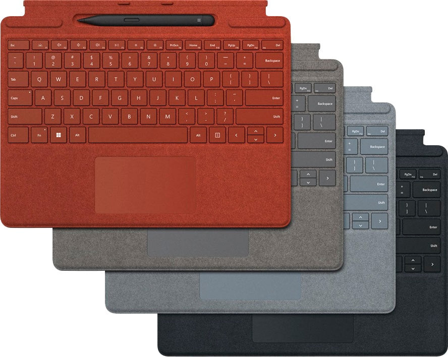 Microsoft - Surface Pro Signature Keyboard for Pro X and Pro 8 with Surface Slim Pen 2 - Platinum Alcantara Material_4