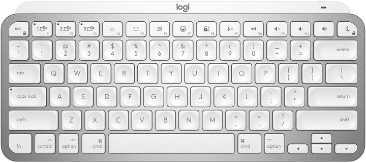 Logitech - MX Keys Mini TKL Bluetooth Scissor Mini MX Keys Switch Keyboard for Apple mac OS, iPad OS with Backlit Keys - Pale Gray_0