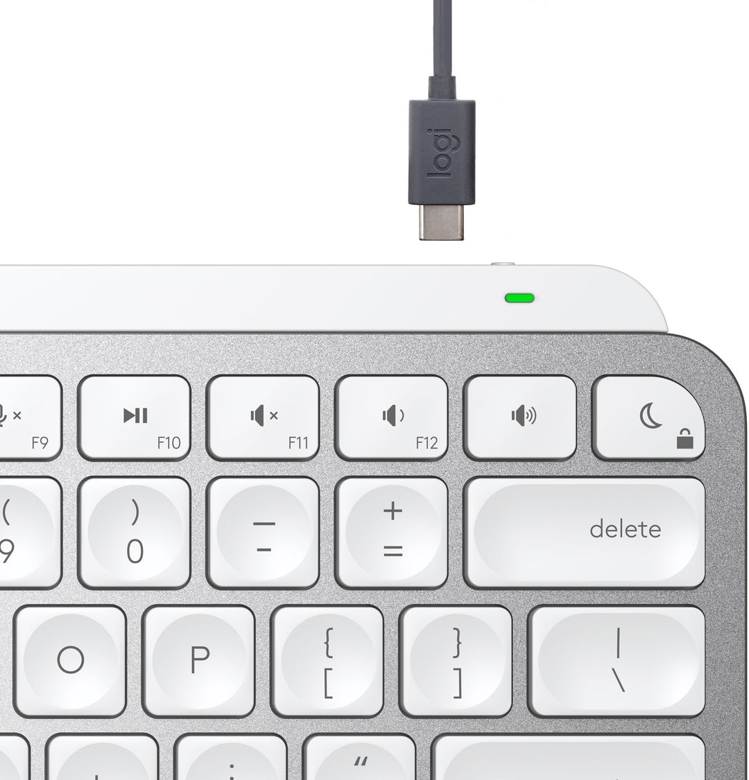 Logitech - MX Keys Mini TKL Bluetooth Scissor Mini MX Keys Switch Keyboard for Apple mac OS, iPad OS with Backlit Keys - Pale Gray_4
