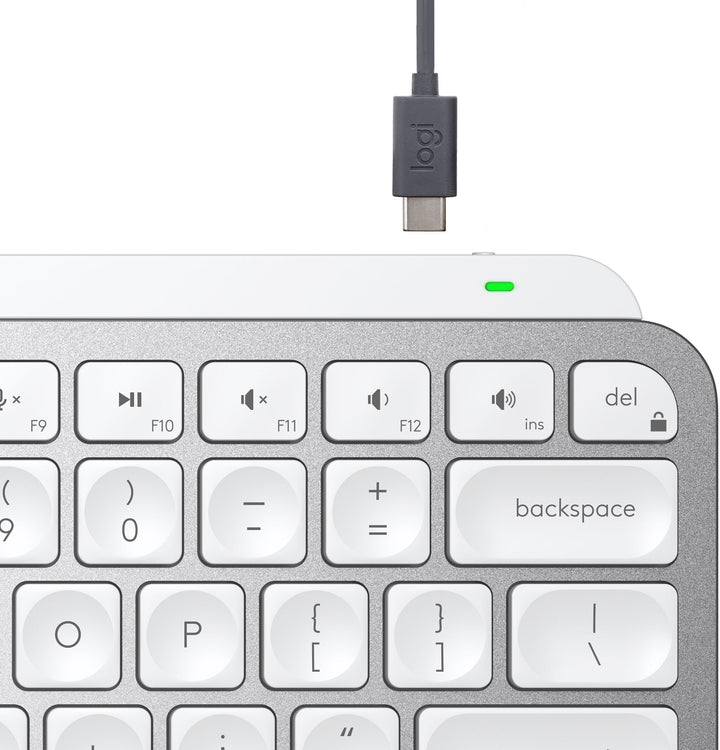 Logitech - MX Keys Mini TKL Wireless Bluetooth Scissor Keyboard with Backlit Keys - Pale Gray_8