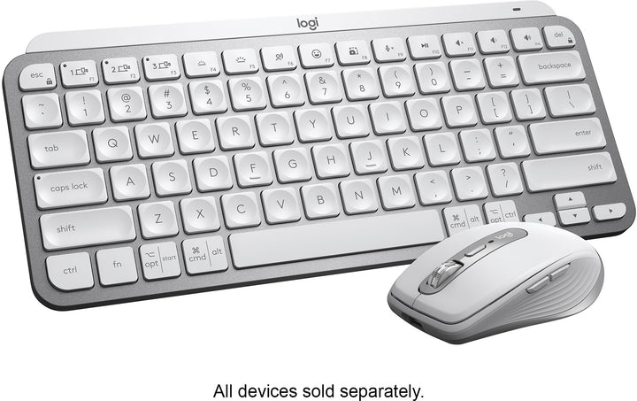 Logitech - MX Keys Mini TKL Wireless Bluetooth Scissor Keyboard with Backlit Keys - Pale Gray_2