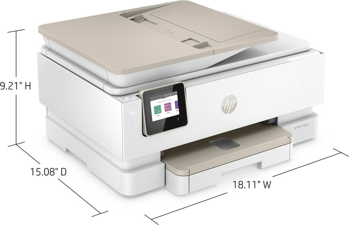 HP - ENVY Inspire 7955e Wireless All-In-One Inkjet Photo Printer with 6 months of Instant Ink included with HP+ - White & Sandstone_4