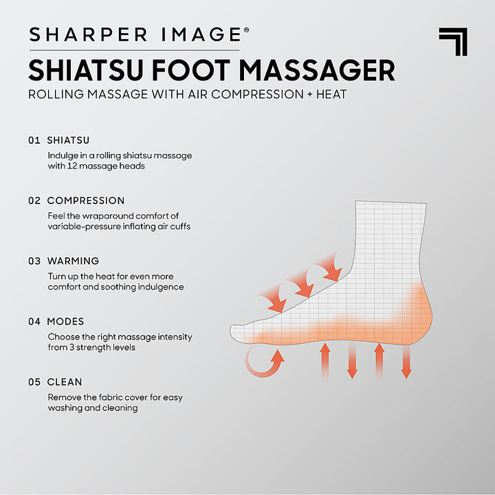 SHARPER IMAGE Shiatsu Foot Massager - White_6