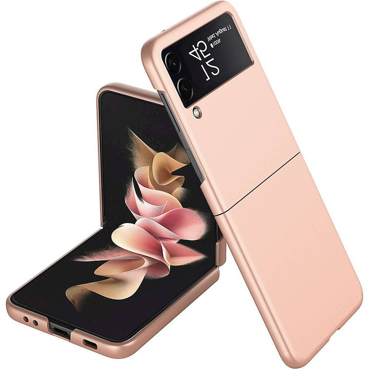 SaharaCase - Hard Shell Silicone Case for Samsung Galaxy Z Flip3 5G - Rose Gold_5