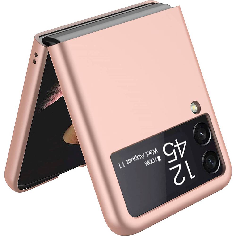 SaharaCase - Hard Shell Silicone Case for Samsung Galaxy Z Flip3 5G - Rose Gold_2