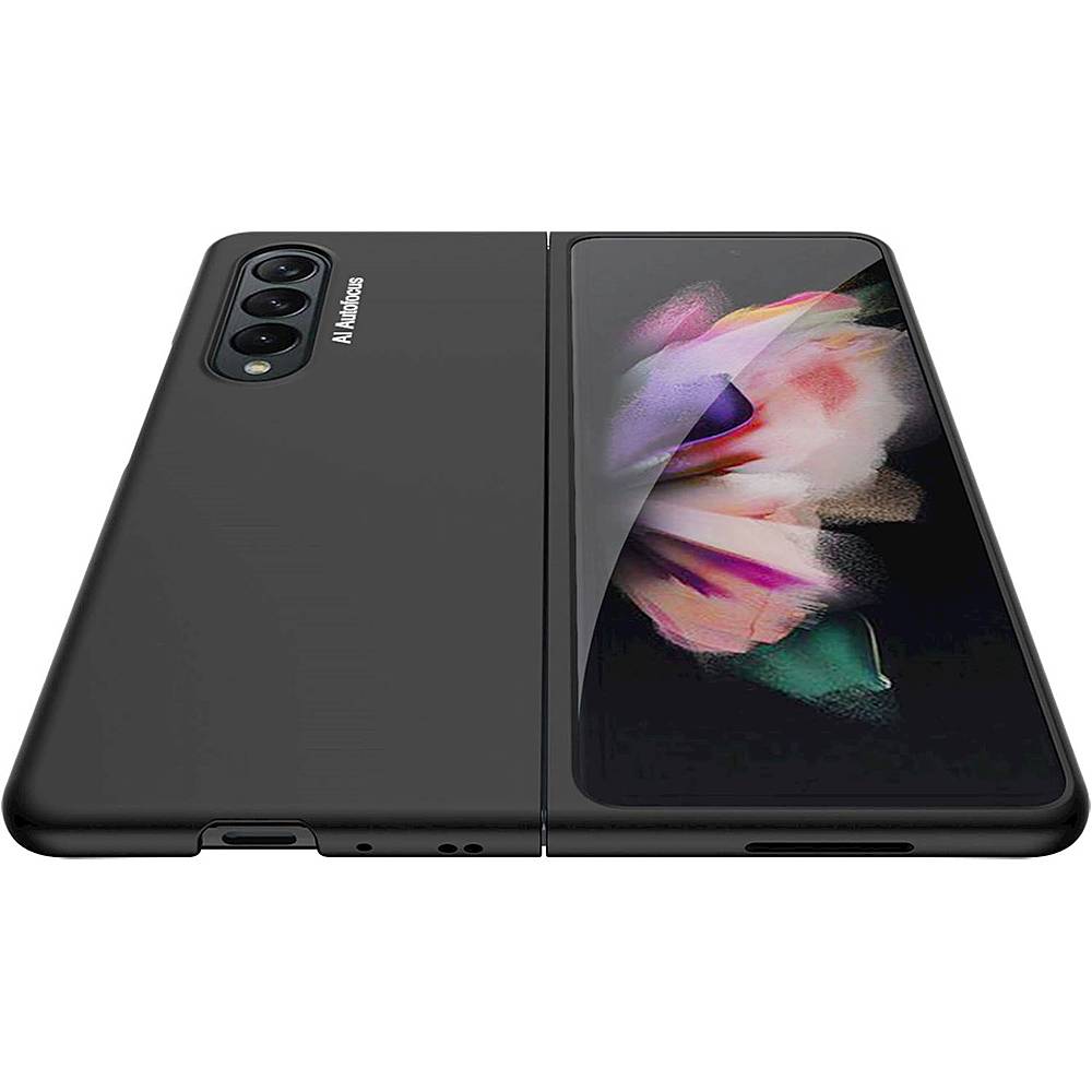 SaharaCase - Hard Shell Silicone Case for Samsung Galaxy Z Fold3 5G - Black_4