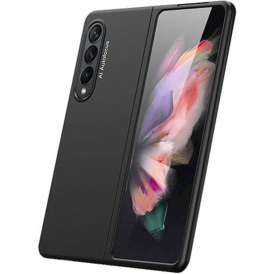 SaharaCase - Hard Shell Silicone Case for Samsung Galaxy Z Fold3 5G - Black_0