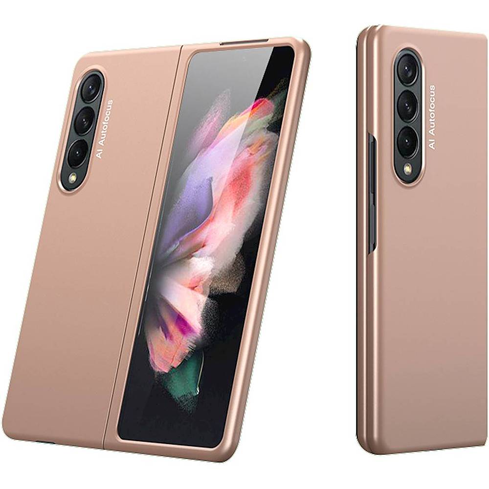 SaharaCase - Hard Shell Silicone Case for Samsung Galaxy Z Fold3 5G - Rose Gold_10