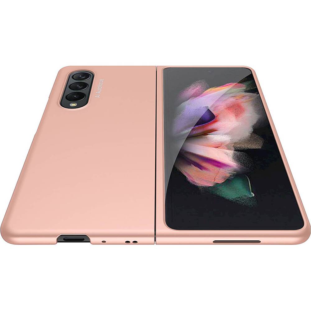 SaharaCase - Hard Shell Silicone Case for Samsung Galaxy Z Fold3 5G - Rose Gold_8