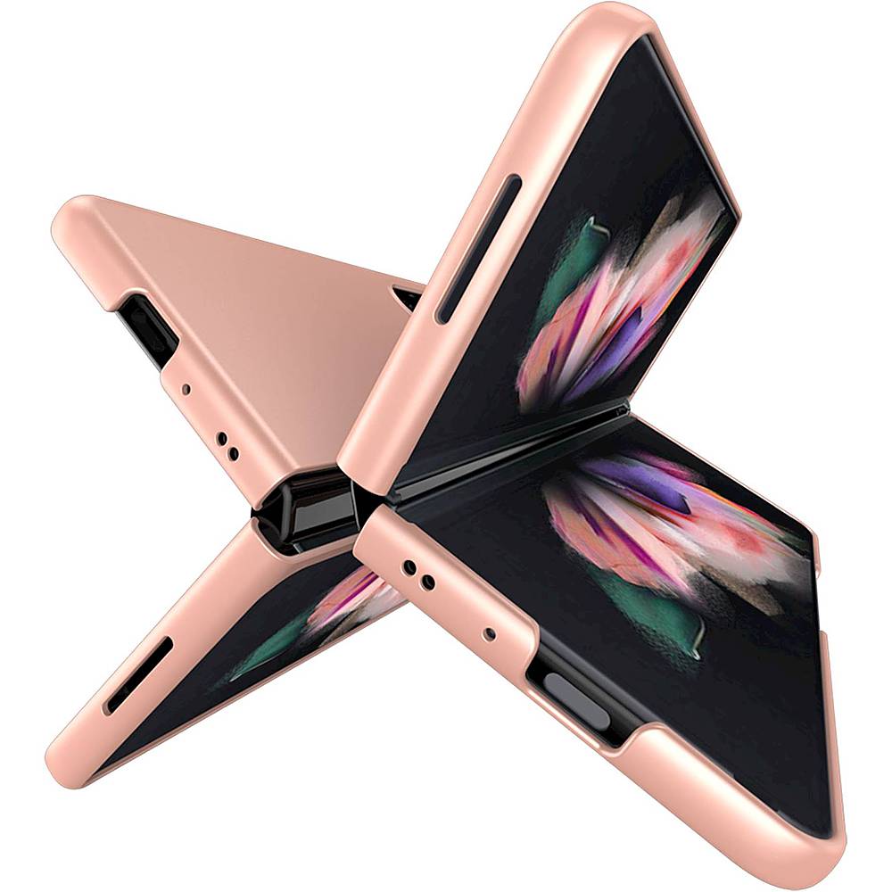 SaharaCase - Hard Shell Silicone Case for Samsung Galaxy Z Fold3 5G - Rose Gold_6