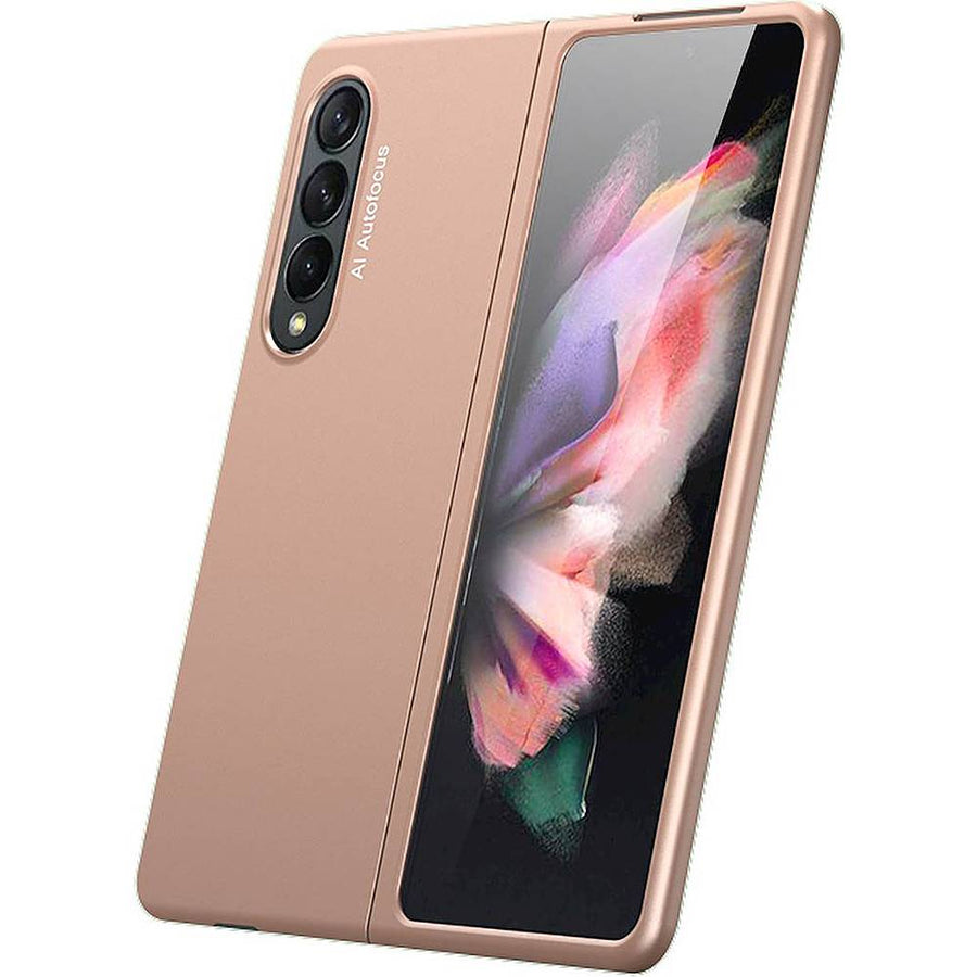 SaharaCase - Hard Shell Silicone Case for Samsung Galaxy Z Fold3 5G - Rose Gold_0