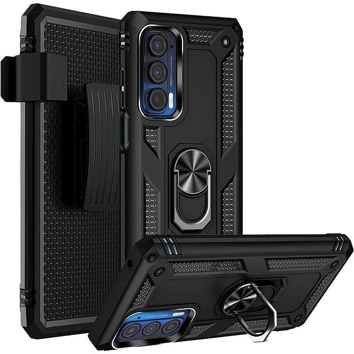 SaharaCase - Military Kickstand Series Case for Motorola Edge (2021) - Black_2