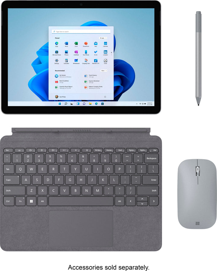 Microsoft - Surface Go 3 – 10.5” Touch-Screen – Intel Pentium Gold – 8GB Memory -128GB SSD - Device Only (Latest Model) - Platinum_5