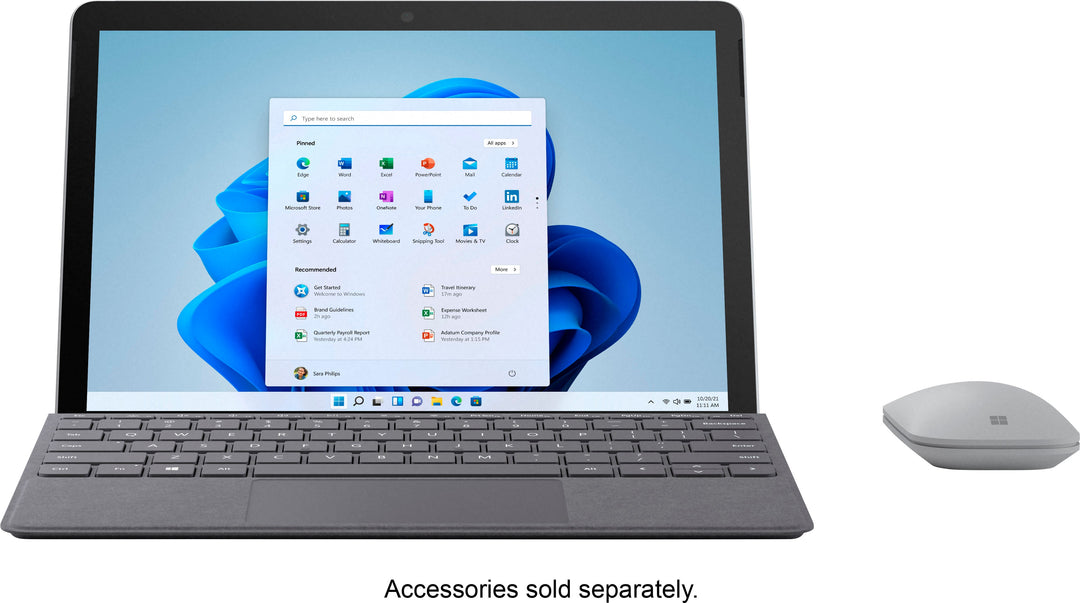 Microsoft - Surface Go 3 – 10.5” Touch-Screen – Intel Pentium Gold – 8GB Memory -128GB SSD - Device Only (Latest Model) - Platinum_3