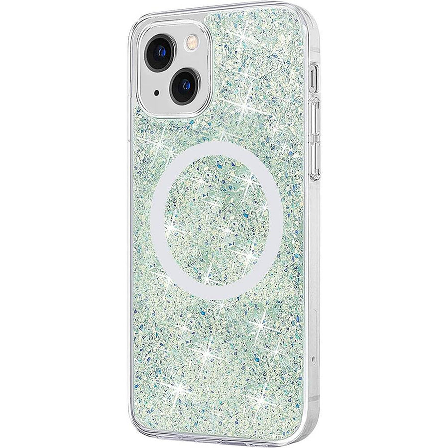 SaharaCase - Sparkle Case with MagSafe for Apple iPhone 13 mini - Clear, Teal, Green_0