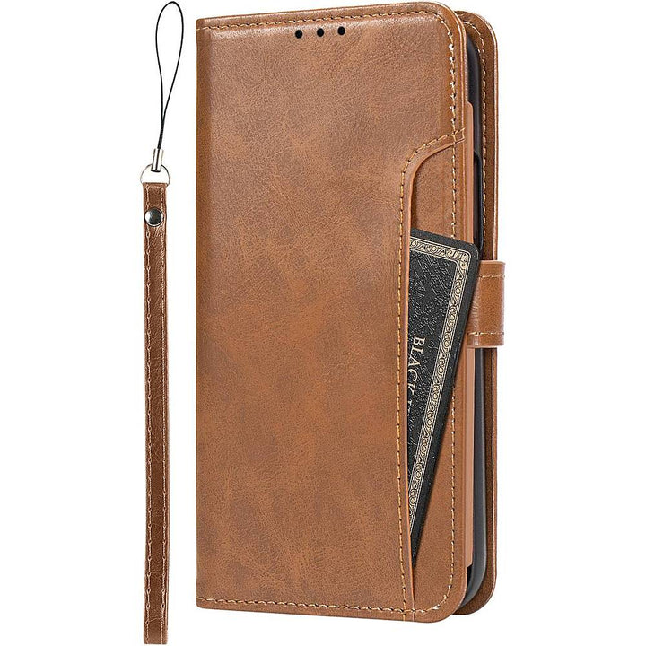 SaharaCase - Folio Wallet Case for Apple iPhone 13 Pro Max - Brown_2