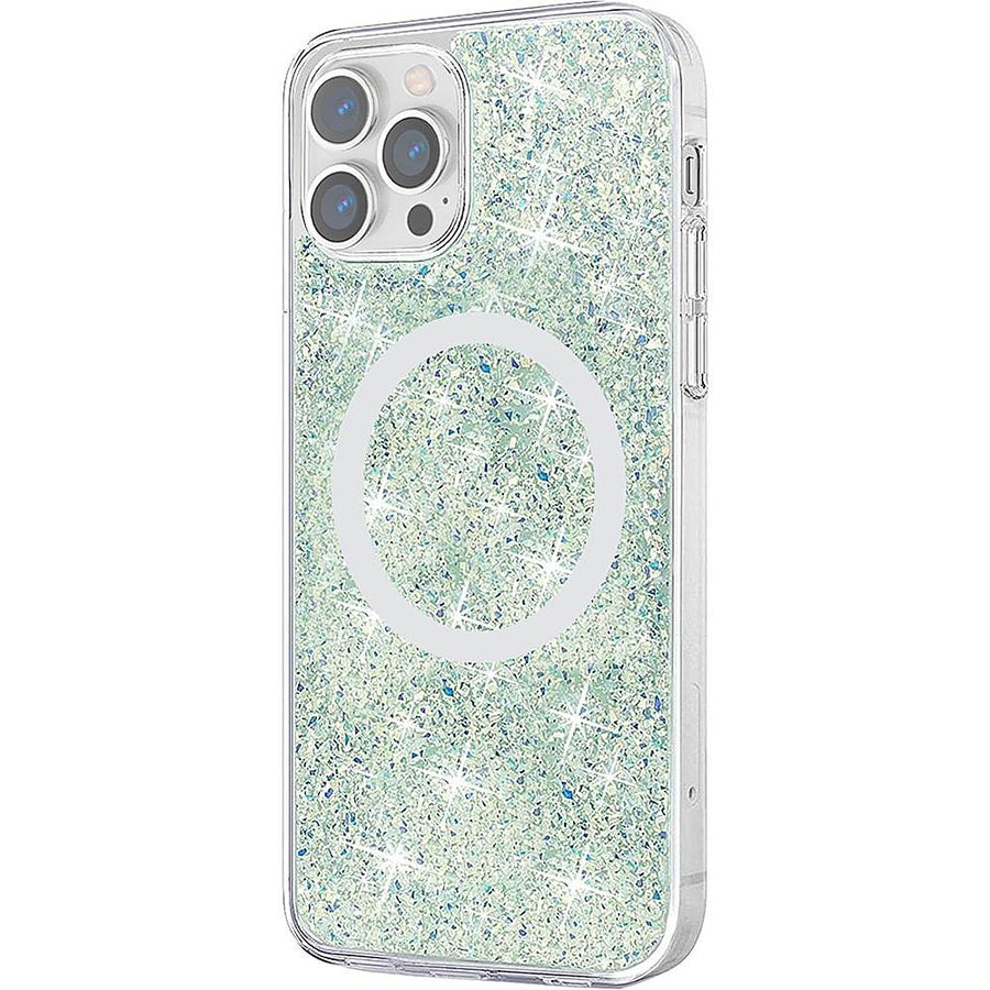 SaharaCase - Sparkle Case with MagSafe for Apple iPhone 13 Pro Max - Clear, Teal, Green_0