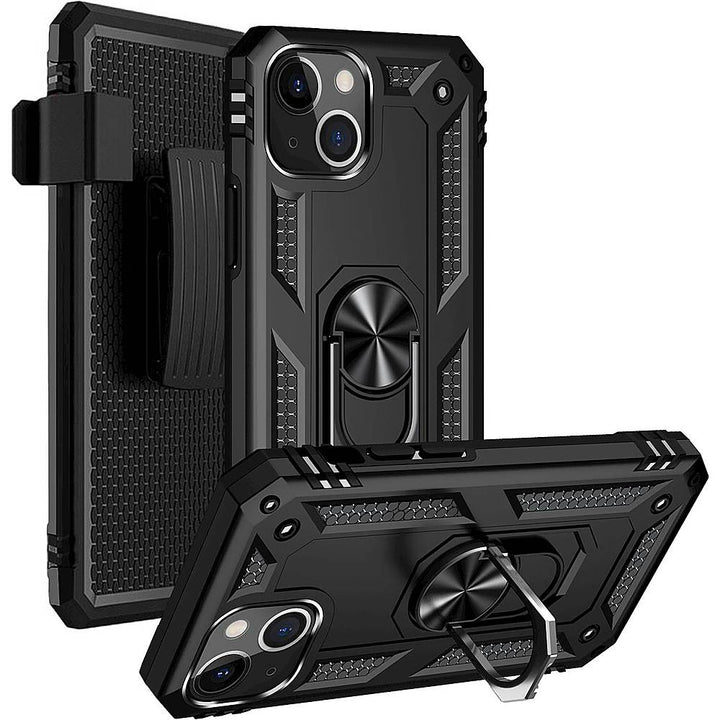 SaharaCase - Kickstand with Belt Clip Case for Apple iPhone 13 Mini - Black_5