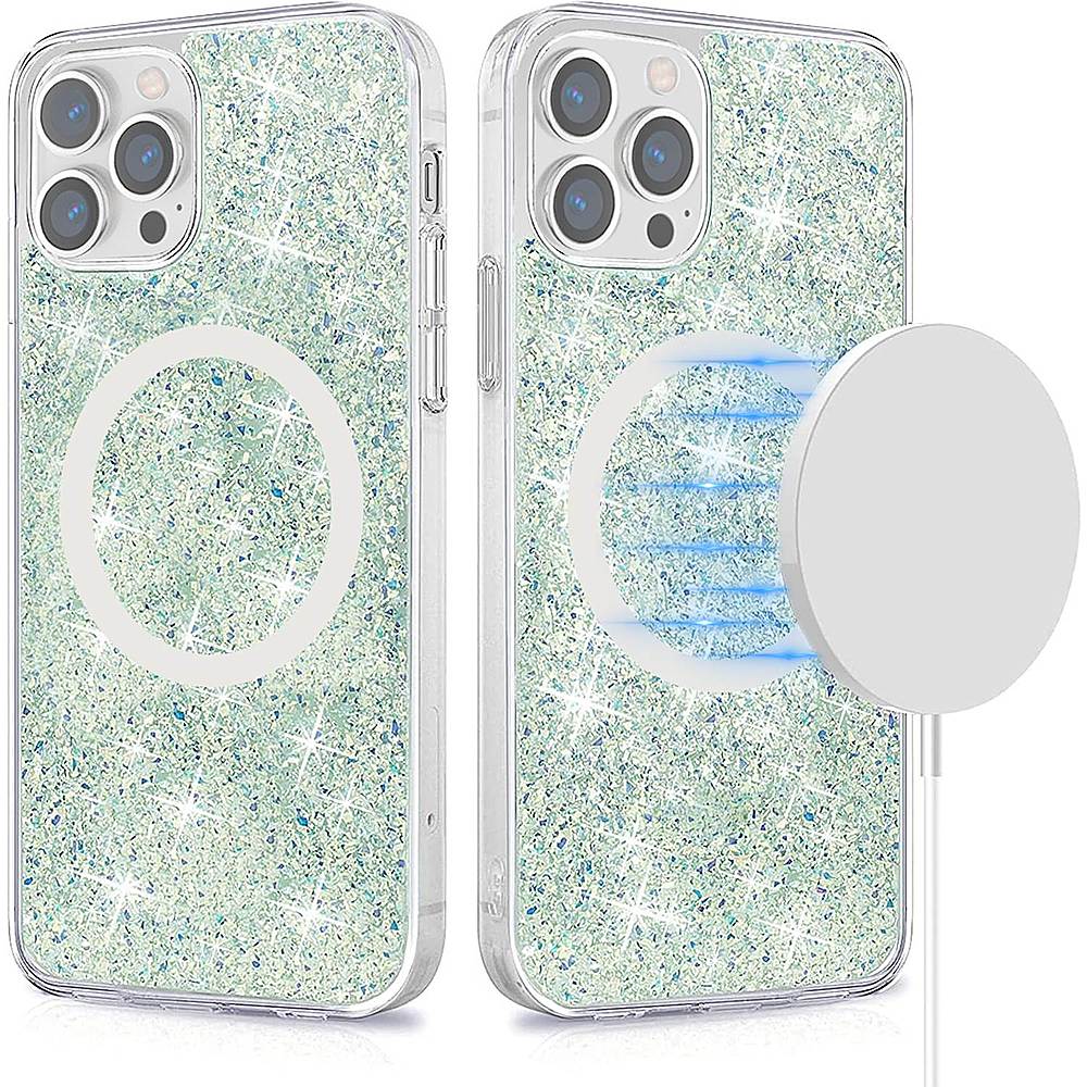 SaharaCase - Sparkle Case with MagSafe for Apple iPhone 13 Pro - Clear, Teal, Green_2