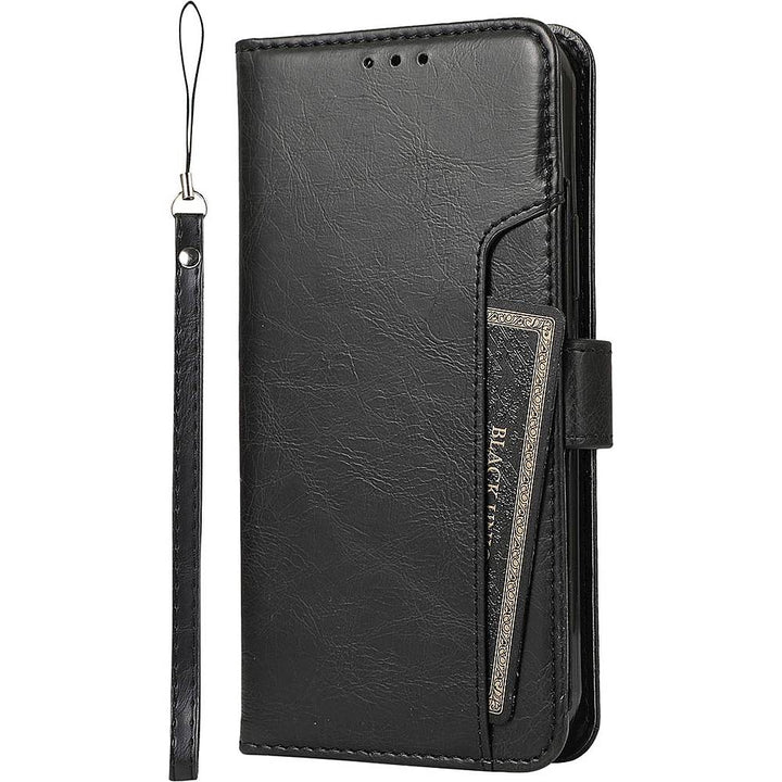 SaharaCase - Folio Wallet Case for Apple iPhone 13 and iPhone 14 - Black_1