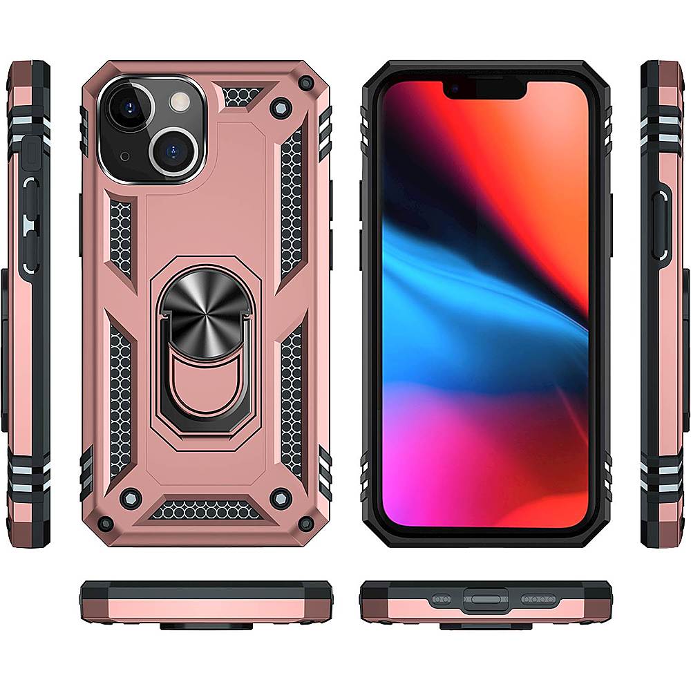 SaharaCase - Kickstand with Belt Clip Case for Apple iPhone 13 Mini - Rose Gold_5