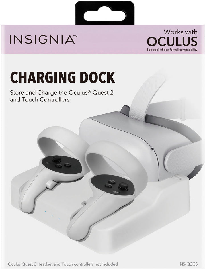 Insignia™ - Charge Station for Meta Quest 2 - White_3