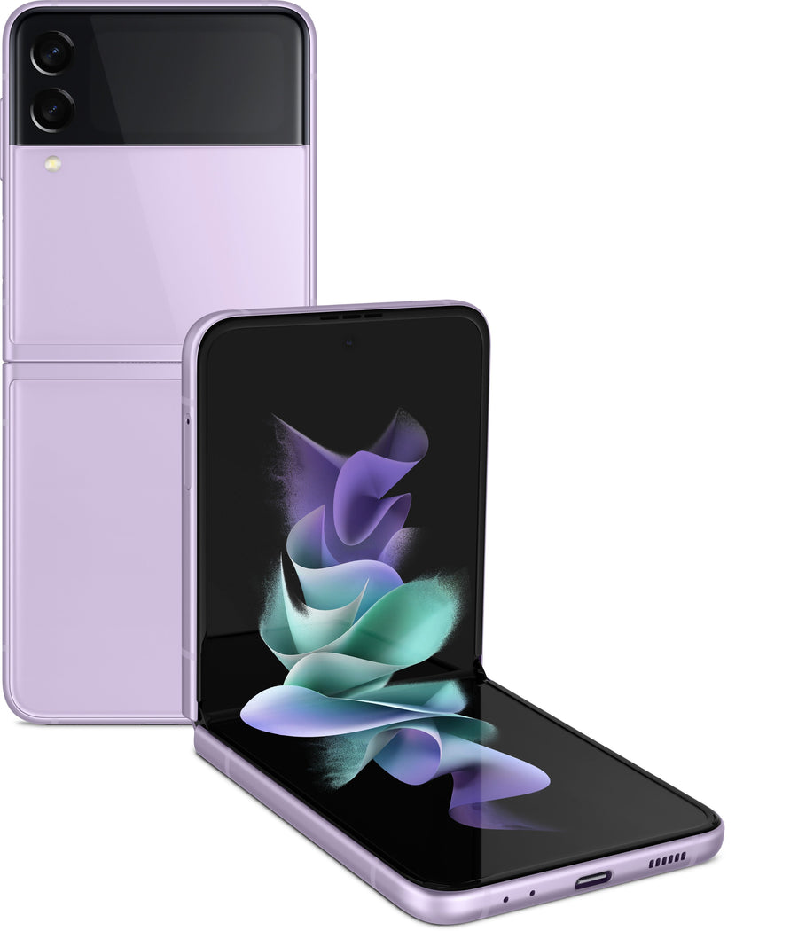 Samsung - Geek Squad Certified Refurbished Galaxy Z Flip3 5G 128GB (Unlocked) - Lavender_0