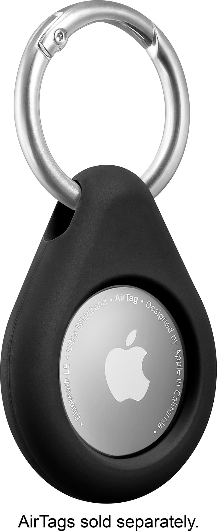 Insignia™ - Key Ring Case for Apple AirTag (4-Pack) - Black_1