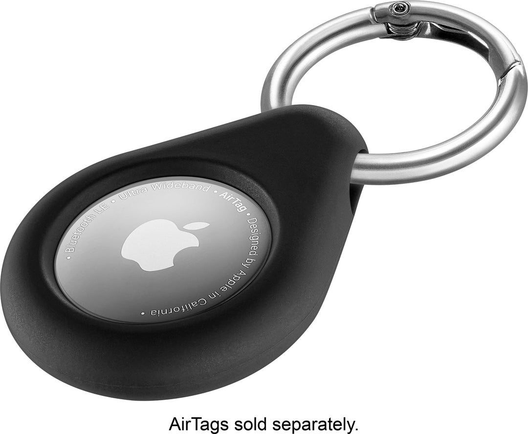 Insignia™ - Key Ring Case for Apple AirTag (4-Pack) - Black_3
