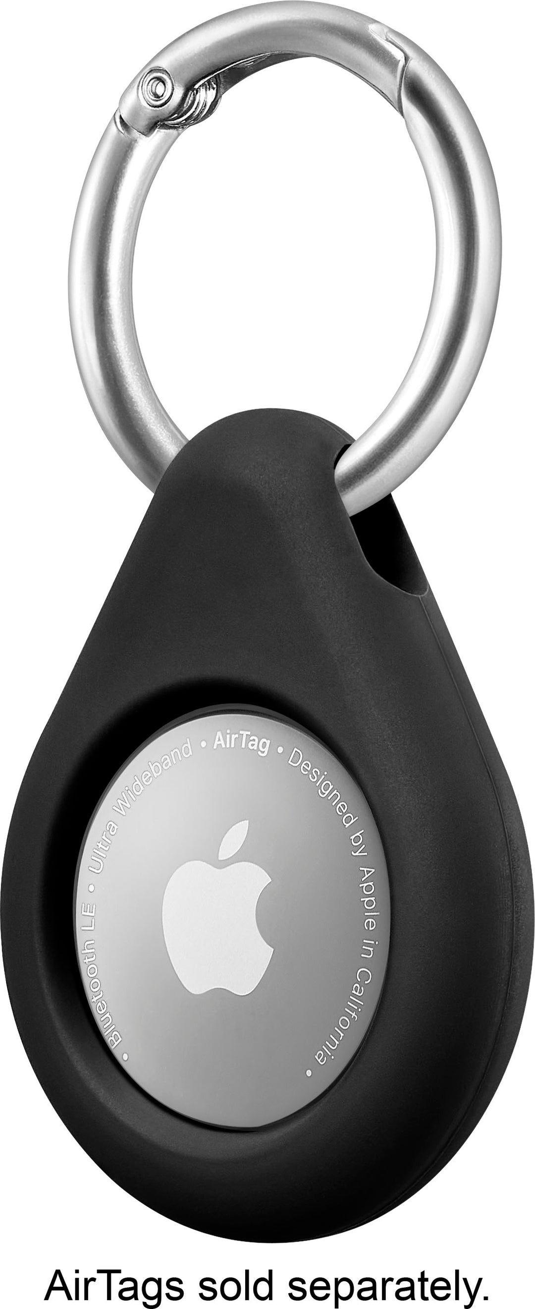Insignia™ - Key Ring Case for Apple AirTag (4-Pack) - Black_2