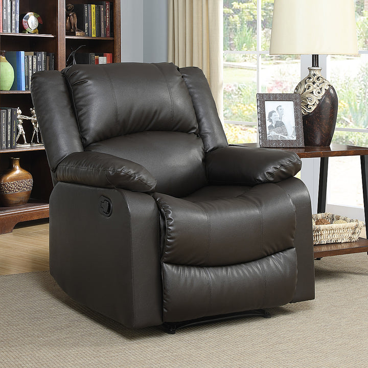 Relax A Lounger - Parkland Faux Leather Recliner in - Java_7