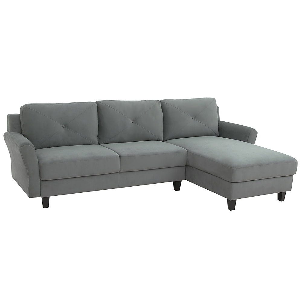 Lifestyle Solutions - Hamburg Rolled Arm Sectional Sofa in Grey - Dark Grey_7