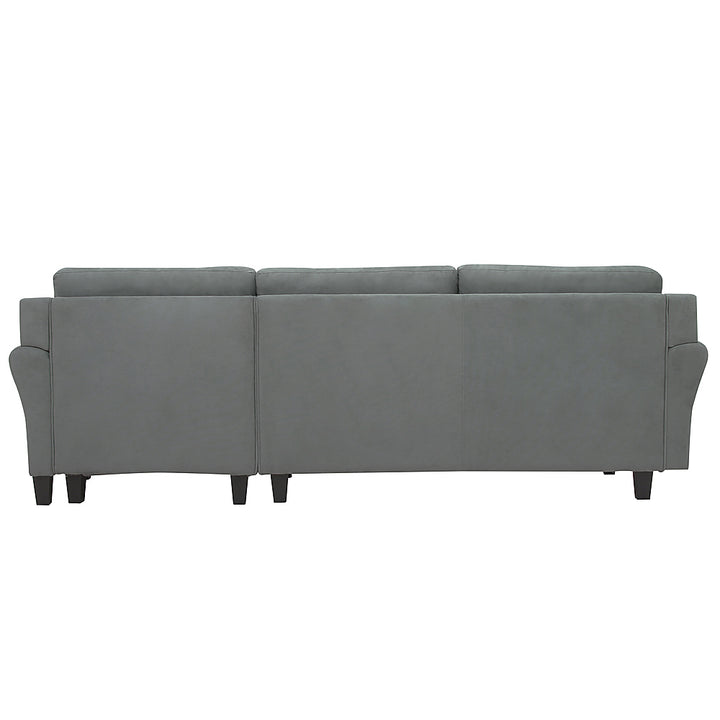 Lifestyle Solutions - Hamburg Rolled Arm Sectional Sofa in Grey - Dark Grey_6