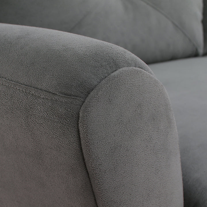 Lifestyle Solutions - Hamburg Rolled Arm Sectional Sofa in Grey - Dark Grey_4