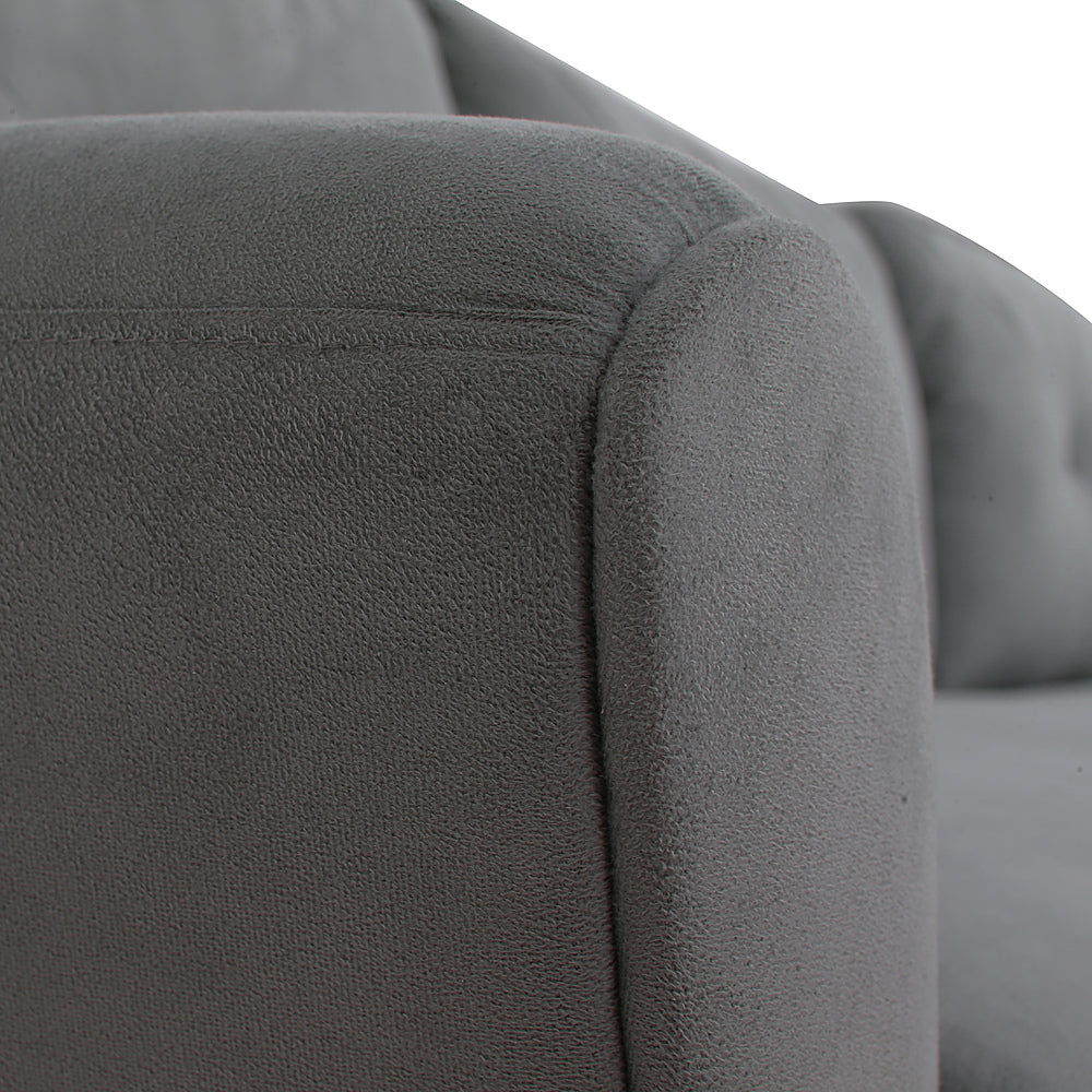 Lifestyle Solutions - Hamburg Rolled Arm Sectional Sofa in Grey - Dark Grey_3