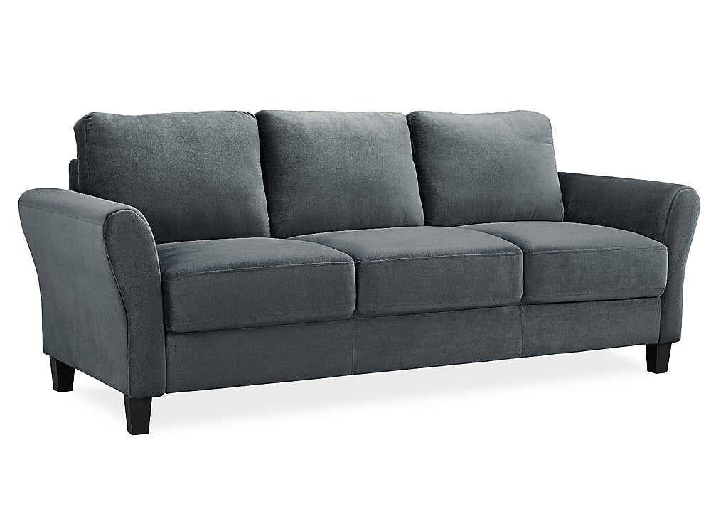 Lifestyle Solutions - Wesley Microfiber Sofa in Grey - Dark Grey_1