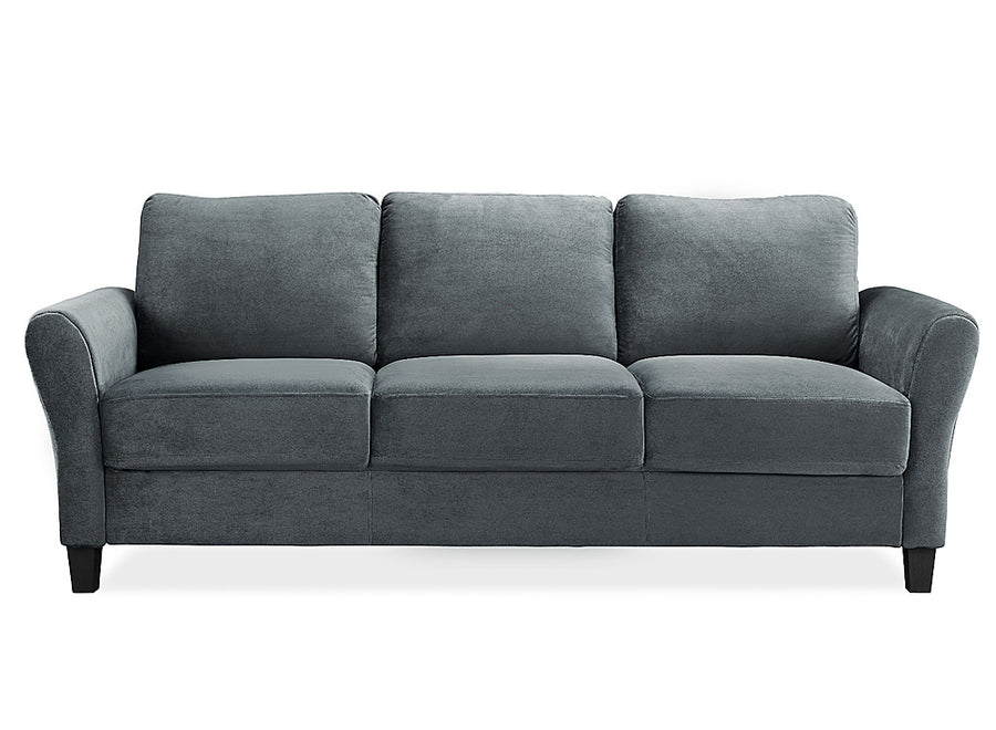 Lifestyle Solutions - Wesley Microfiber Sofa in Grey - Dark Grey_0