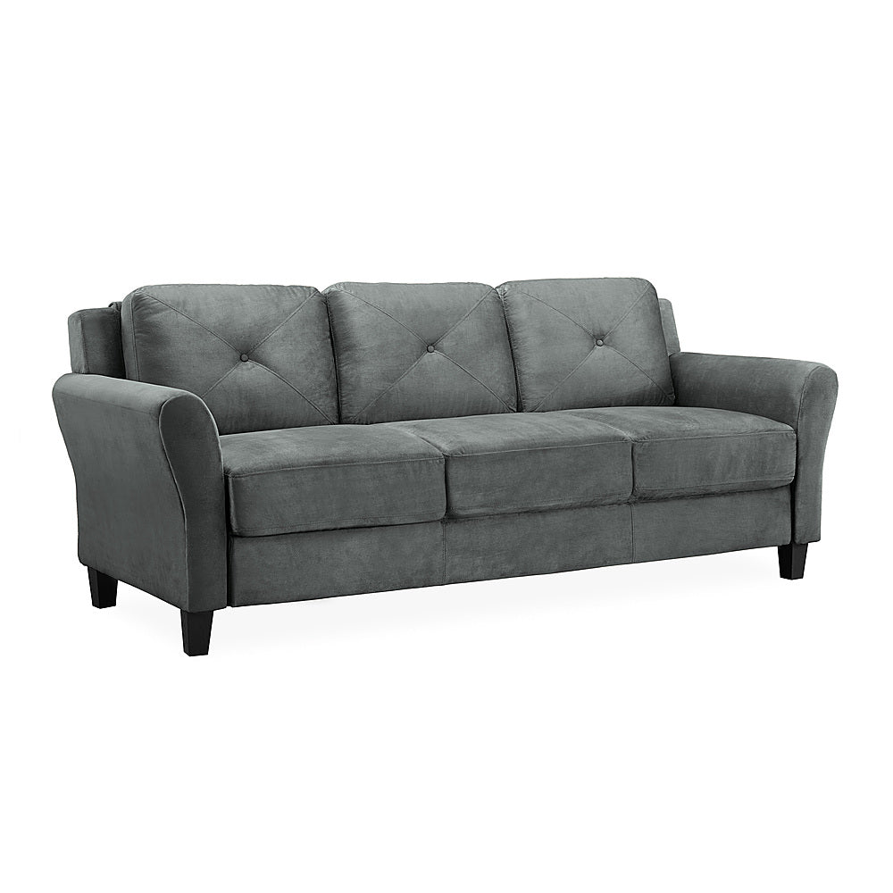 Lifestyle Solutions - Hamburg Rolled Arm Sofa - Dark Grey_1