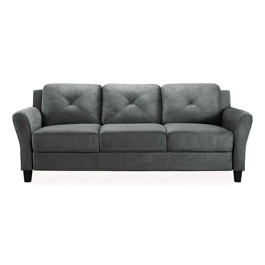 Lifestyle Solutions - Hamburg Rolled Arm Sofa - Dark Grey_0