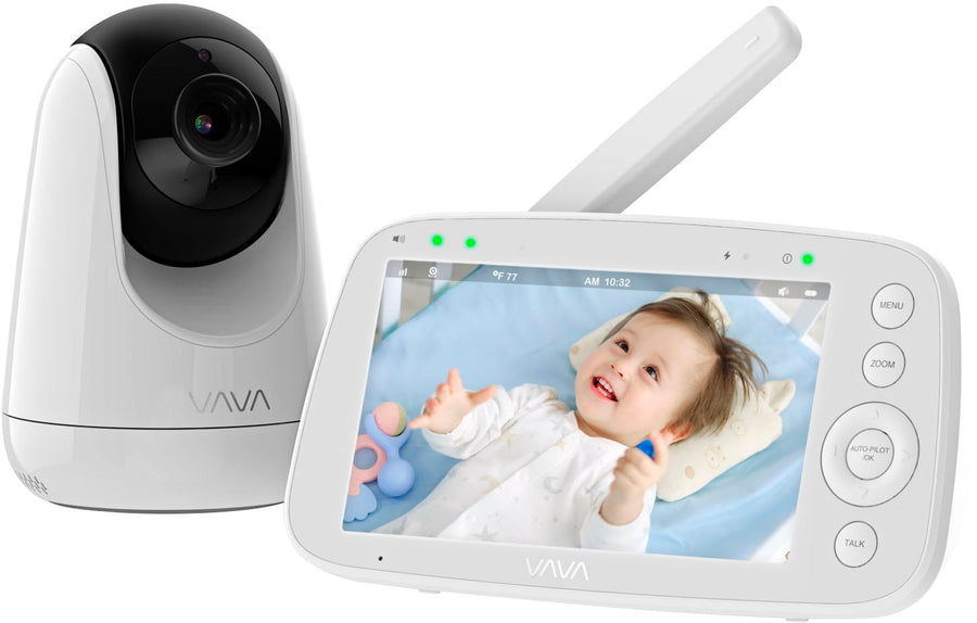 VAVA - Baby Monitor 720P 5" HD Display - White_0
